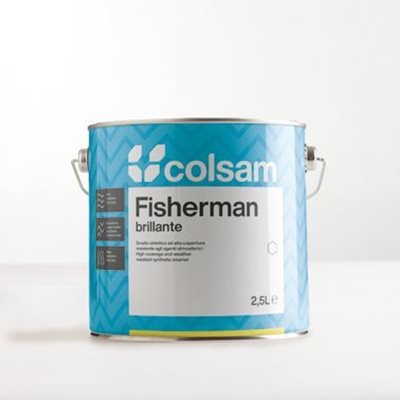 Fisherman è uno smalto sintetico con finitura brillante ad alta copertura, ideale per legno e ferro	
