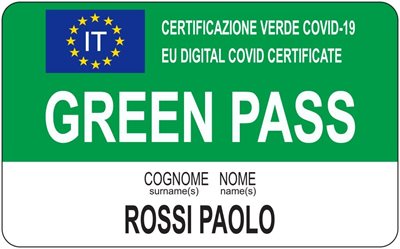 stampa su tessera PVC  il tuo green pass