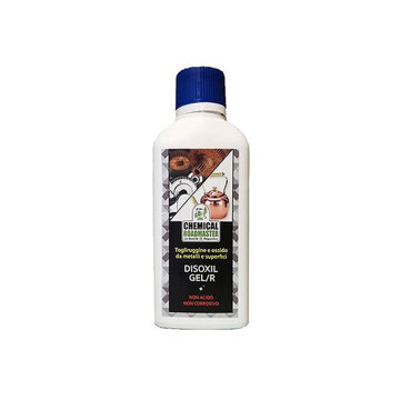 DISOXIL GEL/R - chemical roadmaster Disoxil Gel/R è un prodotto per eliminare ogni traccia di ossido dai metalli o da superfici su cui sono presenti macchie causate da ossidi metallici (pietre, ceramiche, materiali plastici, ecc.)