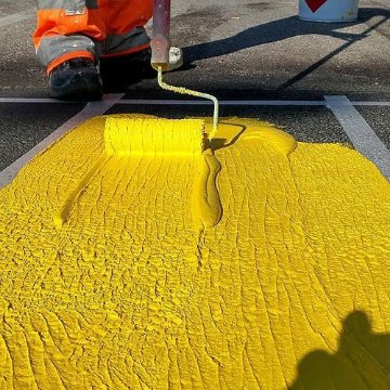 Segnaletica stradale di colore giallo e bianco vernice per segnaletica stradale orizzontale - Traffic Paint