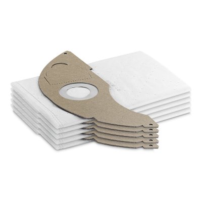 Set di 5 sacchetti filtro in pile, antistrappo, per aspiratori professionali NT 22/1