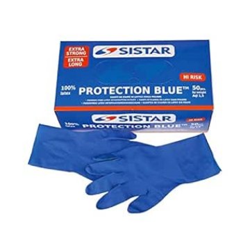 Protection Blue - Sistar guanti blu monouso in lattice