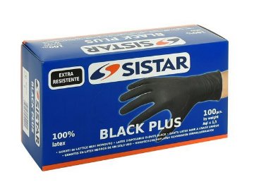 Black Plus - Sistar guanti nero monouso in lattice