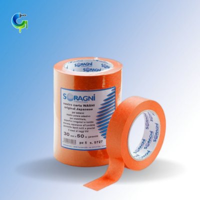 Immagine di Nastro adesivo di carta Arancione - medio potere collante