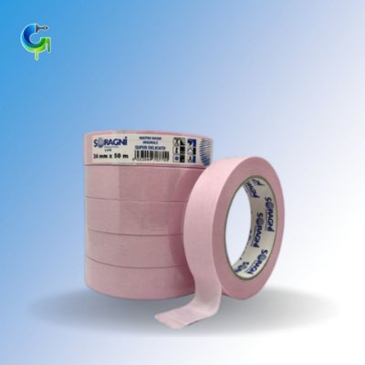 Immagine di Nastro adesivo di carta Rosa - basso potere collante